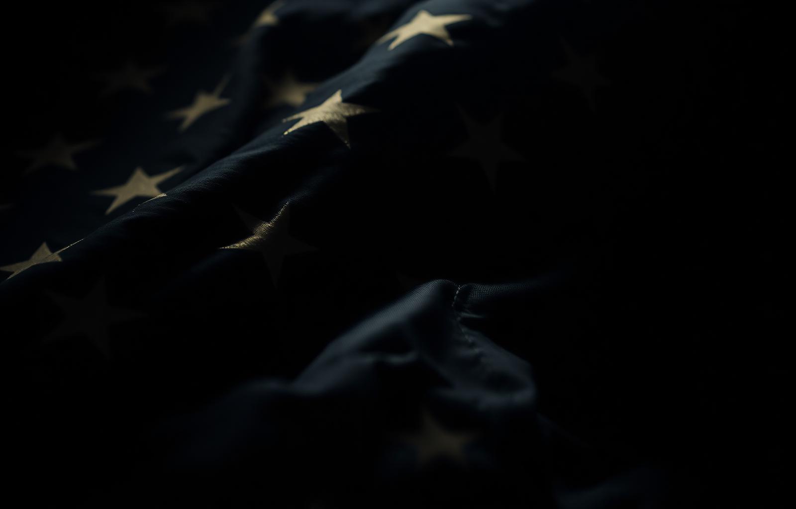 Folds of an American flag